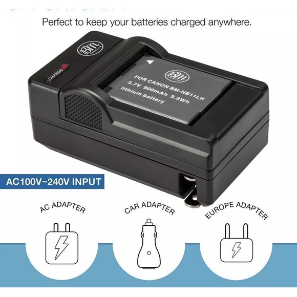 NB-11LH Battery + Charger Kit Fits Canon Elph 130 Elph 135 Elph 140 Elph 150 NEW - Picture 2 of 6